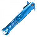 9" Blue Stiletto Pocket Knife