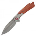 2-Tone Brown Wood Pocket Knife