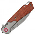 2-Tone Brown Wood Pocket Knife