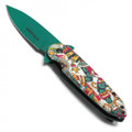 7.25" Aztec God Pocket Knife