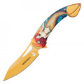 8" Golden Mermaid Pocket Knife