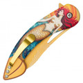 8" Golden Mermaid Pocket Knife