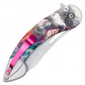 8" Rainbow Mermaid Pocket Knife