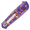 8" Purple Spyro Pocket Knife