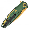 8" Green & Gold Pocket Knife