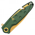 8" Green & Gold Pocket Knife