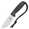 7.25" Black Compact Hunting Knife