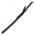 37.75 Inch Silver Tactical Katana with All Black Saya