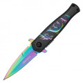 6.25" Rainbow Dragon Pocket Knife
