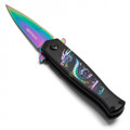 6.25" Rainbow Dragon Pocket Knife