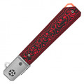 8.5" D2 Red Ripple Pocket Knife