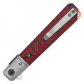 8.5" D2 Red Ripple Pocket Knife