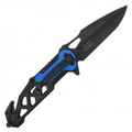 8.5" Black Rescue Pocket Knife