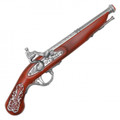 15.25" X 4.5" Floral Flintlock Pistol