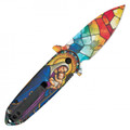 7.25" Holy Mary Pocket Knife