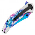 7.75" Neon Rose Pocket Knife