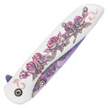 8" Rainbow Rose Pocket Knife