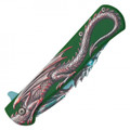 8" Emerald Dragon Pocket Knife