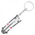 3.5" White Sasuke Naruto Micro Anime Knife Keychain