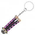 3.5" Black Pink Peace Micro Anime Knife Keychain