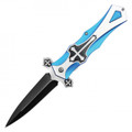 8" Spring Assisted Pocket Knife Cross Handle