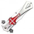 8" Spring Assisted Pocket Knife Cross Handle