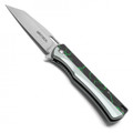 8" Blue Geometric Pocket Knife