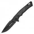 7.75" Black Carbon Pocket Knife
