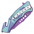 8" Purple Dragon Pocket Knife