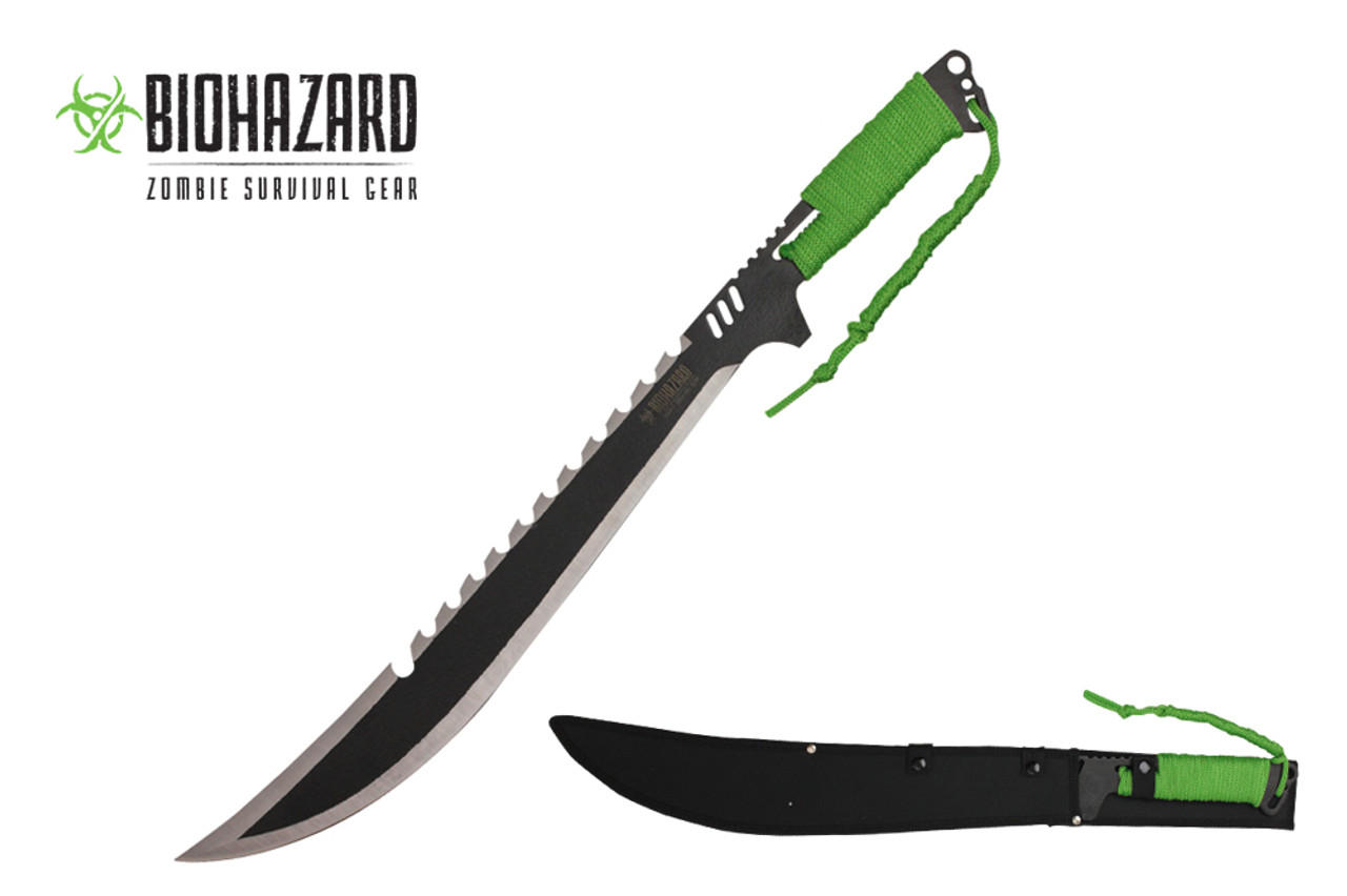 Biohazard Zombie "Devil's Harvest" Machete - Green