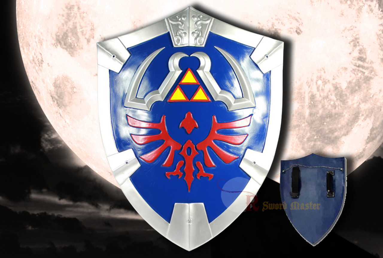 Black Dark Master Legend of Zelda Foam Shield w/ Strap Link Hylian