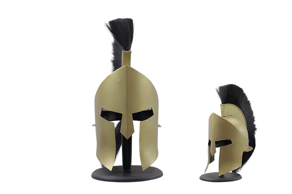 Leonidas 300 Helmet W Plume Gold