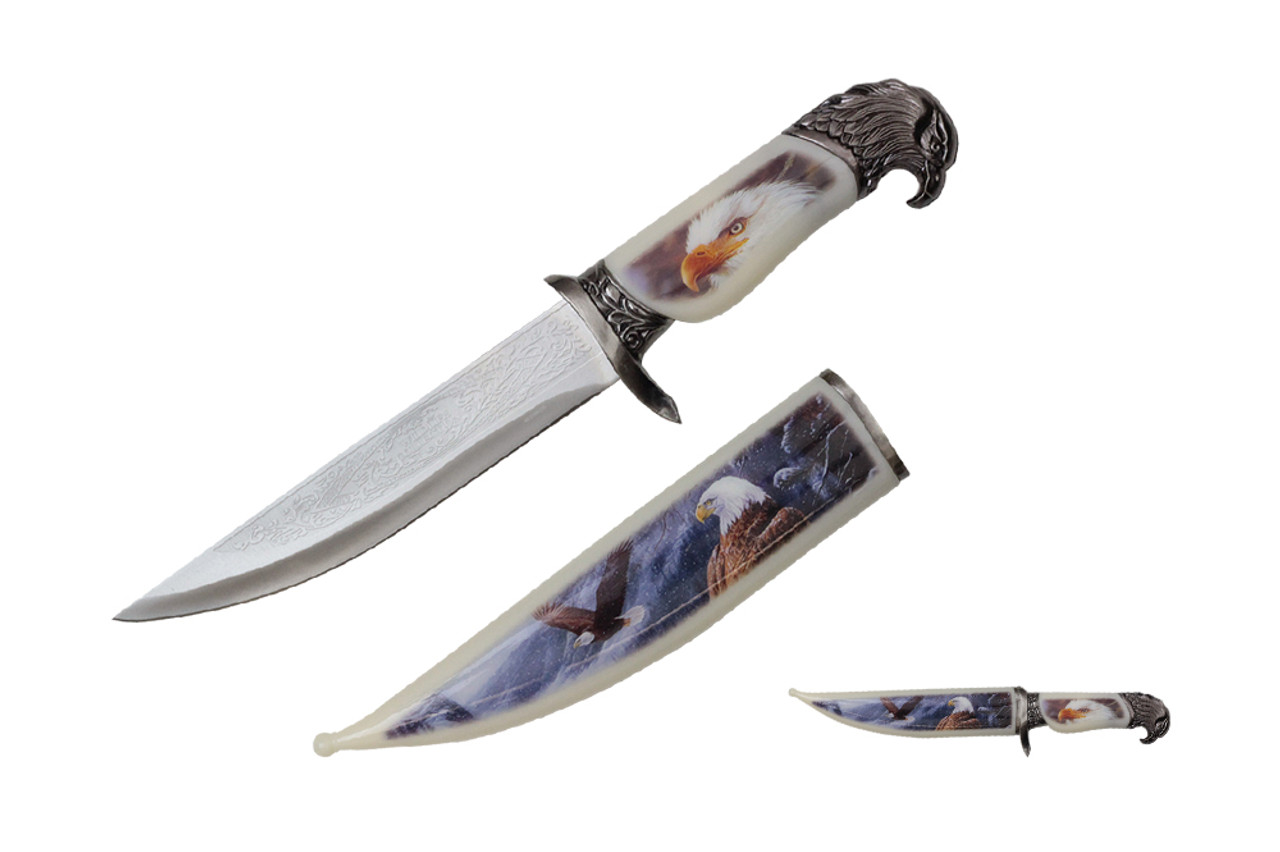 13" Eagle Head Fantasy Dagger With Sheath