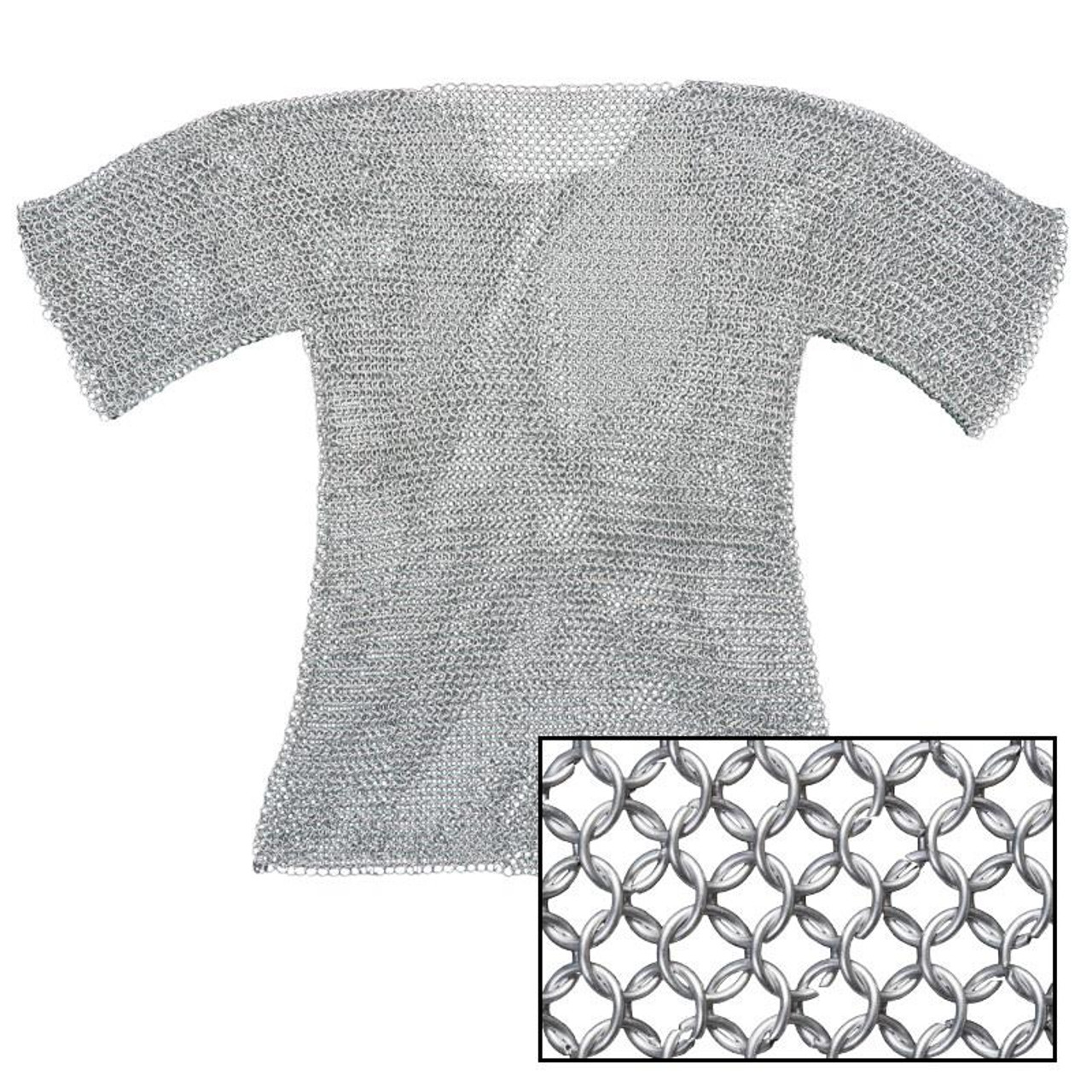 Half Sleeves Shirt Haubergeon Butted Aluminium L 10mm 16G