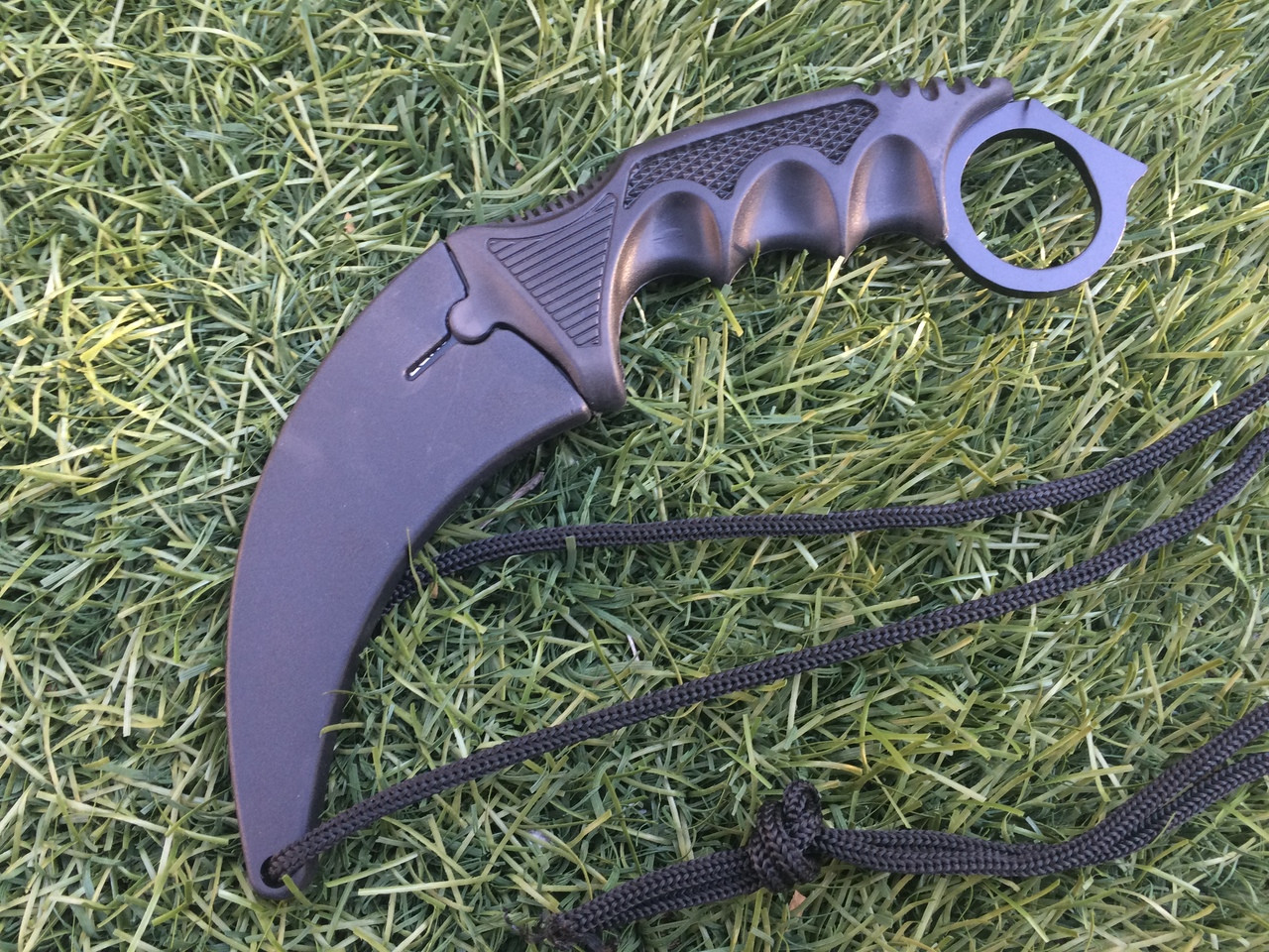 8" Military Tactical Karambit Hunting Skinner Hawkbill Neck Knife Claw - Black