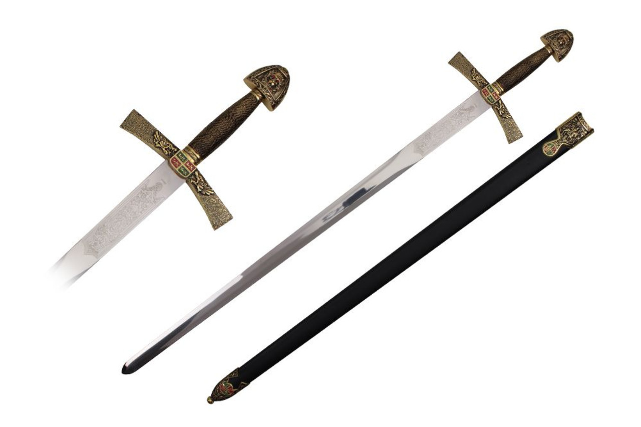 40" Ivanhoe Knight Crusader Sword w/ Scabbard