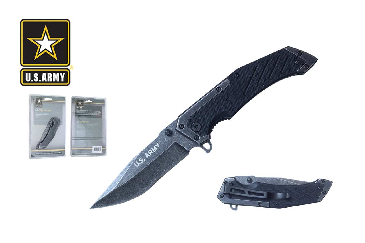 8.25" Licensed US Army Folding Knife - NUA12BK