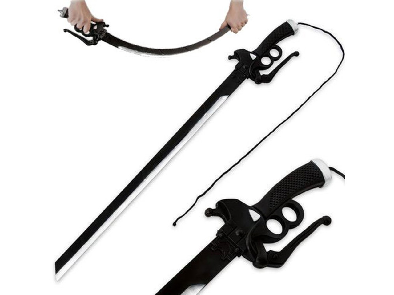 37" Replica Anime Foam Black Gun Dual Swords