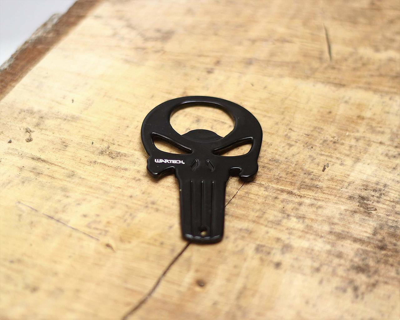 Wartech HWT210 Skull Key Chain Bottle Opener - Black