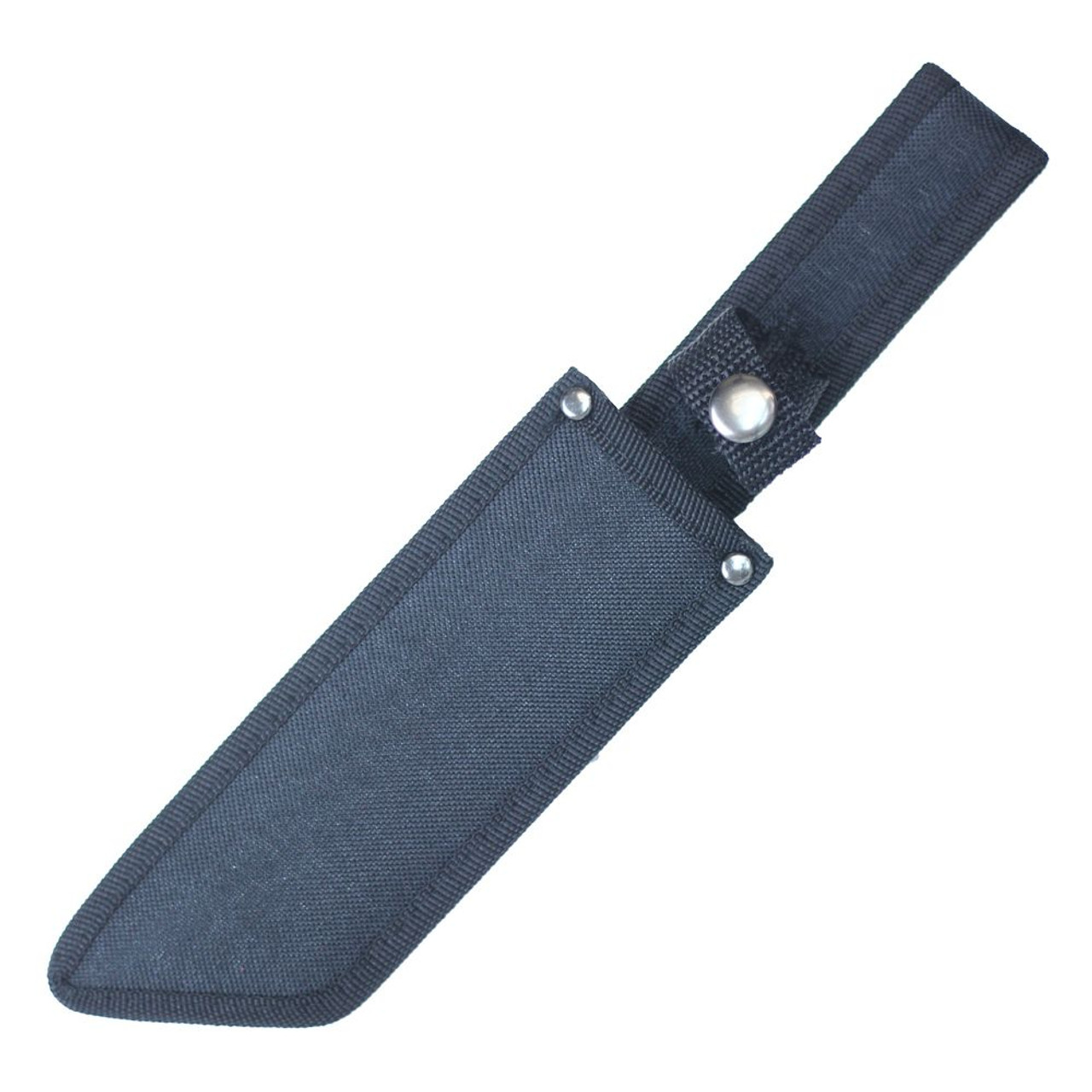 11" Fixed Blade Hunting Machete Knife w/ Sheath - Black