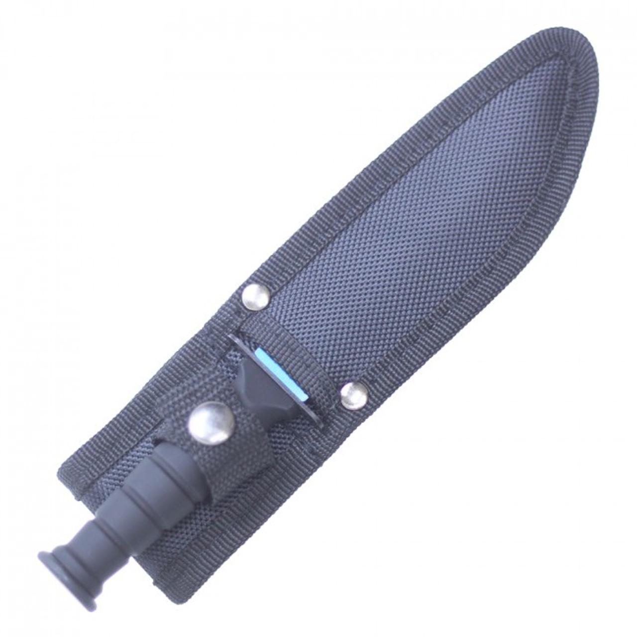 7" Fighting Blue Hunting Tactical Knife Leather Handle with Sheath