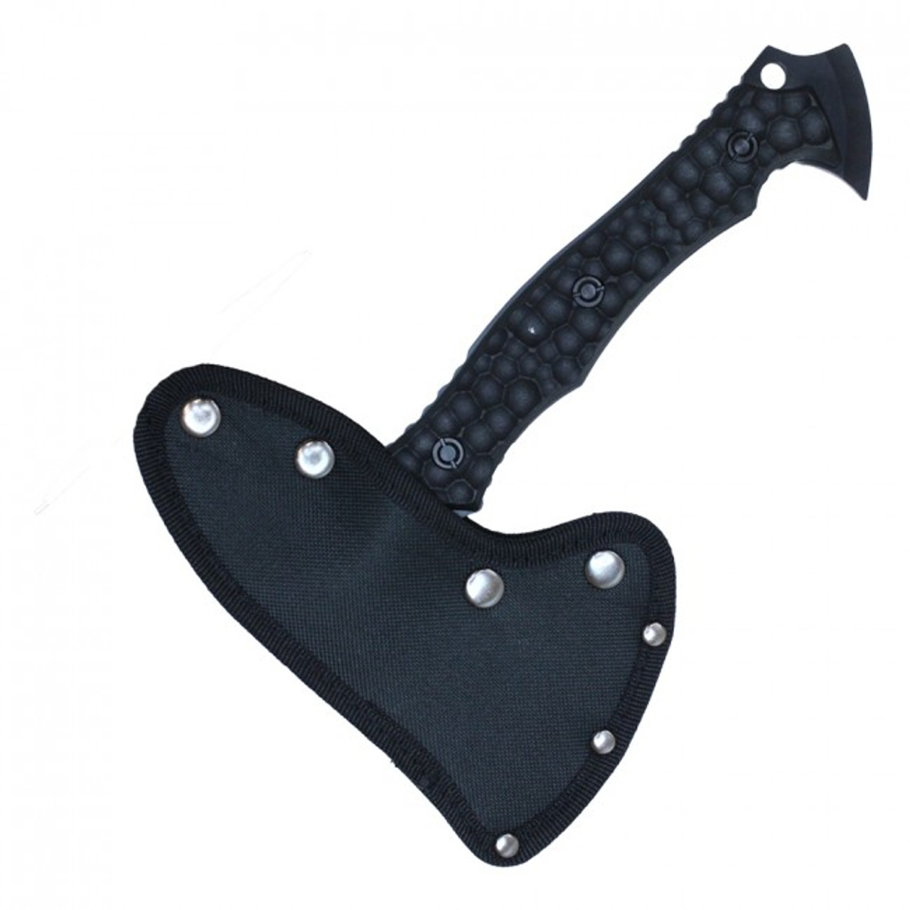 9 3/4" Skull Crusher Fixed Blade Axe w/ ABS Handle - Black