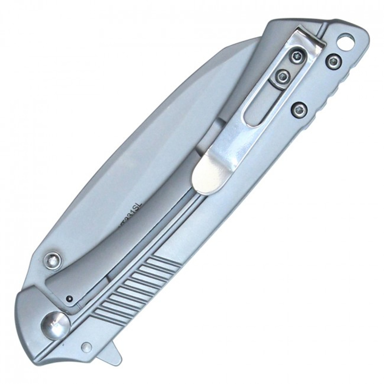 8” ASSISTED OPEN POCKET KNIFE - SILVER