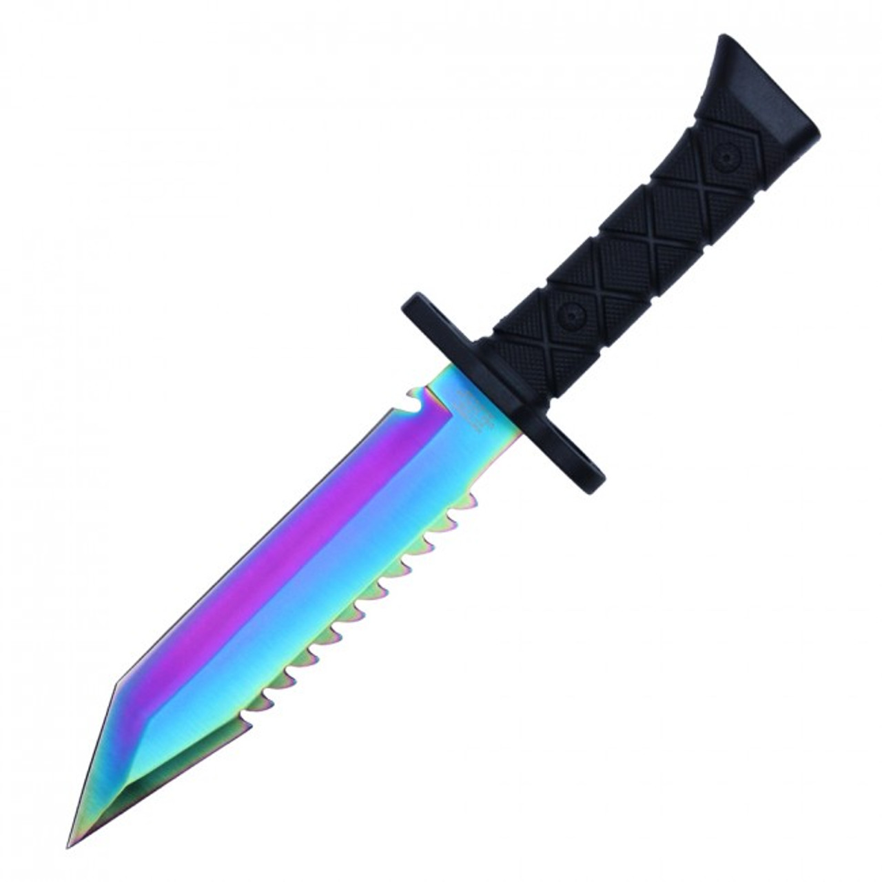 14” FIXED BLADE HUNTING KNIFE - RAINBOW