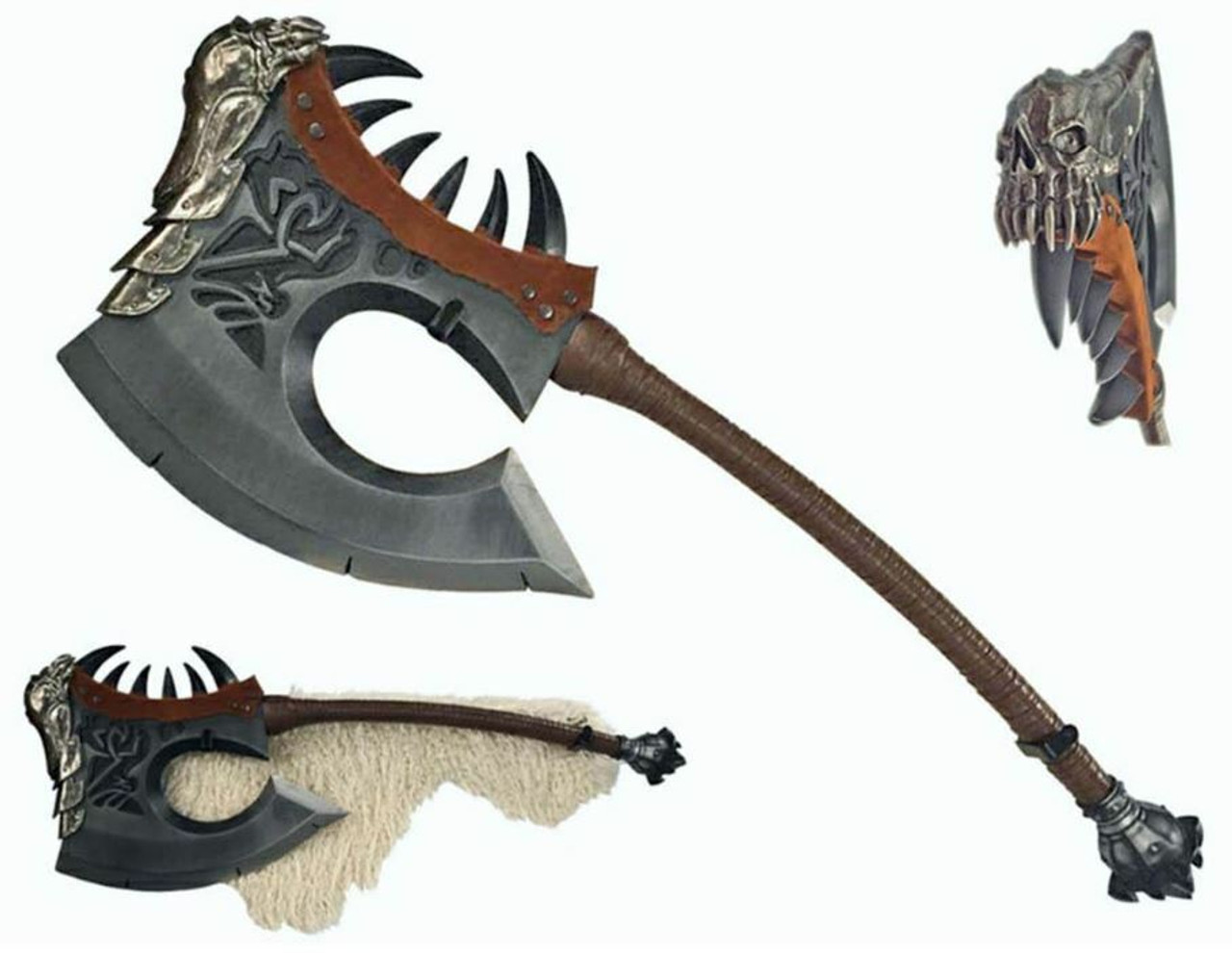 Metal Grom Hellscream Warsong Clan Chieftain Axe 11 Replica
