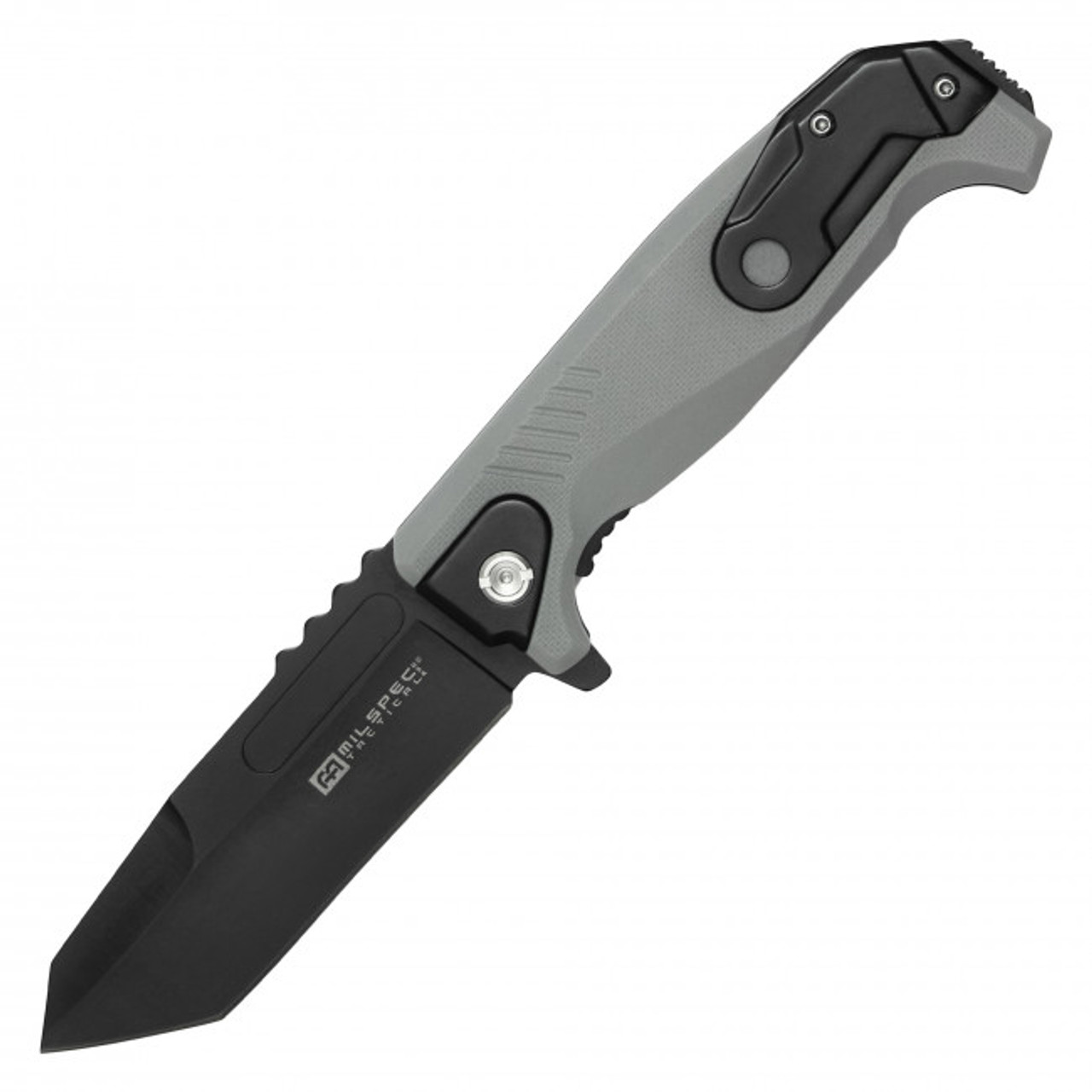 8" Milspec Tactical Pocket Knife - Black