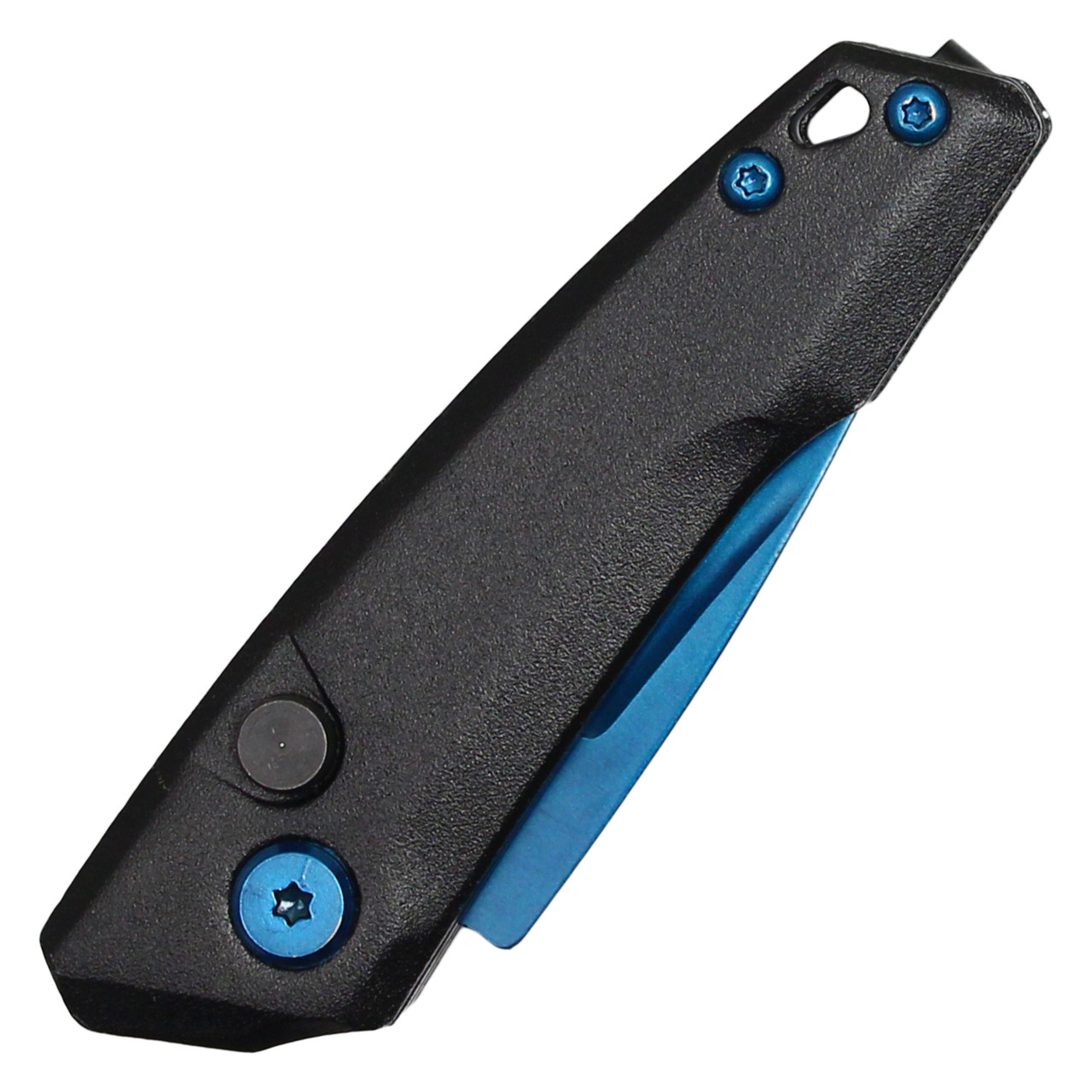 5" Atomic Push Button Knife - Blue