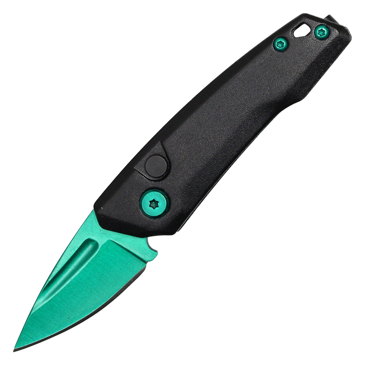 5" Atomic Push Button Knife - Green