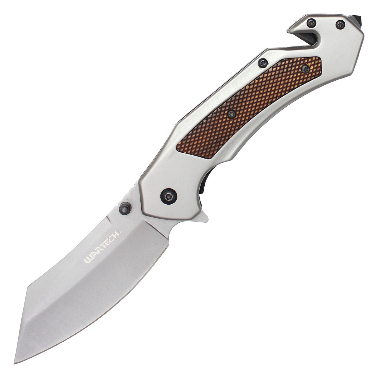 5" Closed Assisted Open Pocket Knife Stainless Steel Handle - Silver