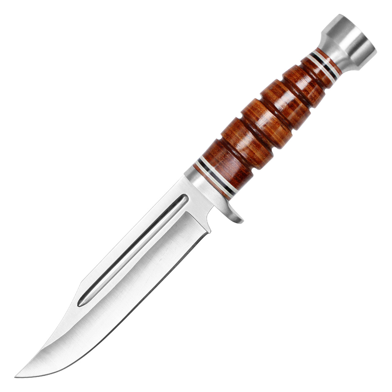 12" Wood Hunting Knife with Sheath